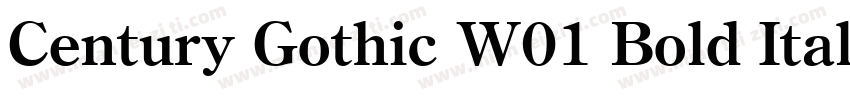 Century Gothic W01 Bold Itali字体转换